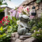 Demiawaking Solarleuchte Garten LED, Wasserdicht Solarlampen für Außen, Tier Skulptur Gartendeko, Garten Figur Statue Gartenfiguren Laterne, Balkon, Veranda, Garten Deko (Frosch)