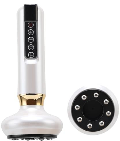 SANON Elektrisches Schröpfmassagegerät, wiederaufladbares intelligentes Schröpftherapie-Set mit 12 Saugstufen, elektrisches Schröpfen Schaben Massagegerät