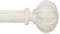 Curtain Poles Extendable Curtain Pole 77 to 210 cm ball finials Diameter 1inch pole 30 to 84 inches Adjustable Curtain Rods Colour White Includes curtain brackets Fitting kits