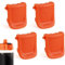 PEUTIER 4 Stück Clip für Gatorade Gx Flasche, Wasserflaschen-Deckelclip, Ersatzdeckel-Clip, Flaschenverschluss, kompatibel mit Gatorade GX Zubehör (Orange)