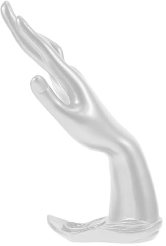 AOKWAWALIY 1Stk Hand Mannequin Schmuckständer Fingerringe für Männer Handform-Schmuckhalter Handring Schmuckhalter Hand Handförmiger Schmuckständer Armbandständer Ringhalter Harz Silver