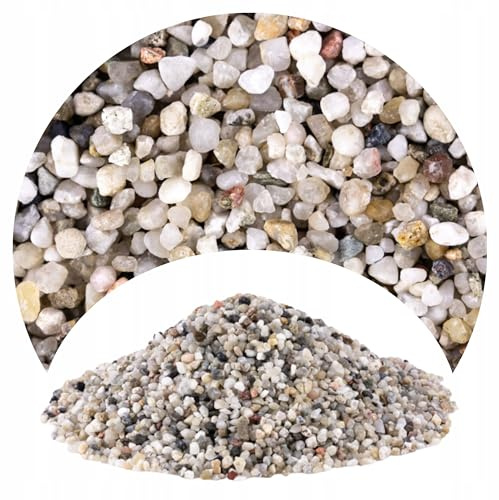 TD STONES Aquarium Kies Grau 2-4mm (16kg) - Premium Quarzkies für Aquascaping, Pflanzen & Garnelen - Natürlicher Bodengrund & Aquariumboden für Süßwasser, Deko Sand