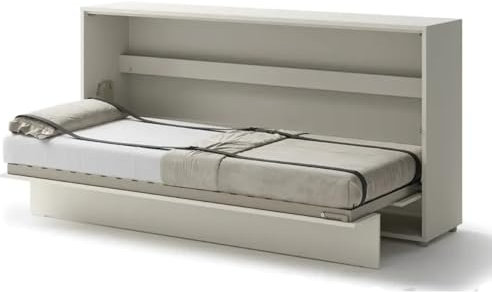 Friderik Bed Concept BC-06 Wandklappbett Horizontal Schrankbett ohne Matratze, 90x200 cm (Kaschmirfarbe)