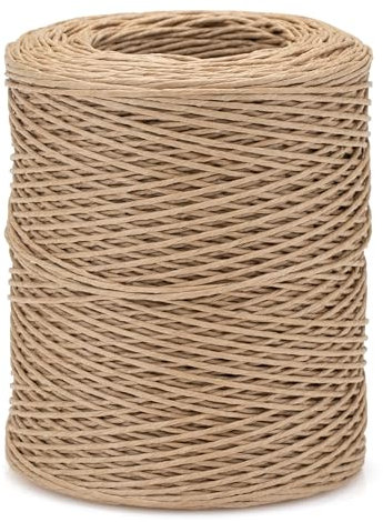 La Cordeline Fil de Papier Kraft Naturel 2mm x 100m, Cordon Papier pour Loisirs créatifs, emballages Cadeaux, tuteurage Jardin, Brun