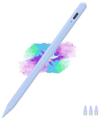 Stylus Pens for Touch Screens Magnetic Adsorption,Rechargeable Universal POM Tip iPad Pen,Capacitive Fine Point Stylus Pen for iPad Pro/Air/Mini/iPhone/Samsung Galaxy/iOS/Android/Tablets-Blue