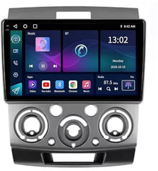 9 Pollici Android 13 Autoradio per Ford Everest Ranger/Mazda BT50 BT-50 2006-2011 Navigazione GPS Touch screen con Bluetooth SWC FM RDS Radio AHD 4G/WIFI DVR Ventola di raffreddamento(8+256G)