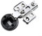 Bisagra de puerta de cristal fiable de 26 mm, adecuada para varios tipos de gabinetes, fuerte conexión con tornillos de copa (curva grande)