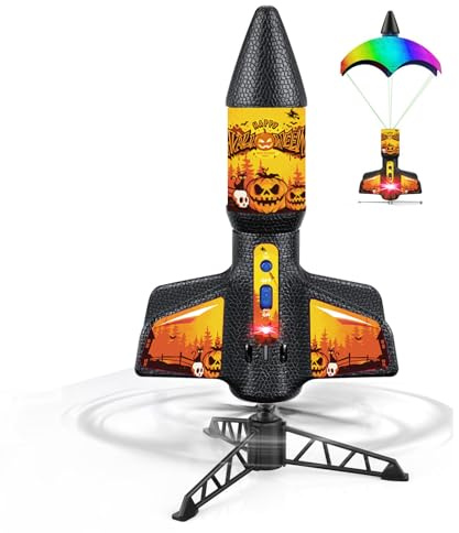 PDBEST Raketenwerfer für Kinder mit Fallschirm, Flughöhe 200 Fuß, ultrahoher Raketenstart-Kürbis, Spielzeug für 8- bis 14-Jährige,Partygeschenke für Mädchen und Jungen