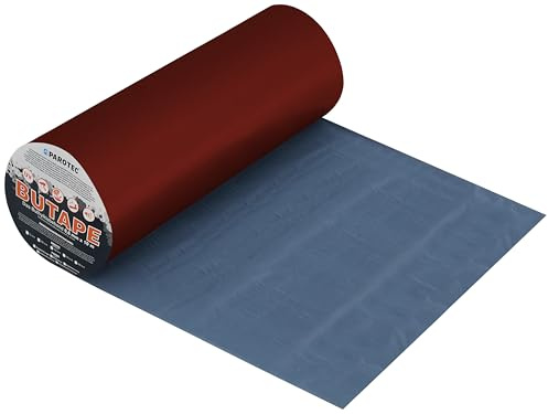 Parotec BuTape Aluminium Butylband Dachreparatur 300mm x 10lfm Kastanienrot | Alu-Dichtband – Wasserdicht, UV- & Witterungsbeständig, starke Haftung auf vielen Untergründen – 7 Farben