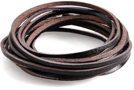 1 rouleaux de cordon en cuir de 300 cm, bracelet en cuir vintage classique, bandes plates en cuir de 3 mm fabrication de bracelets et lacets de chaussures, loisirs créatifs et bijoux
