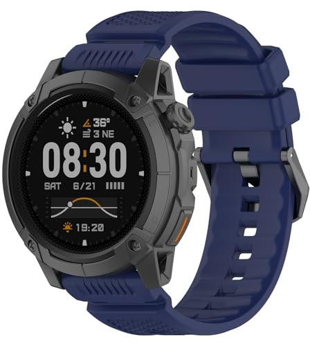 SUGARJAR Silikon Uhrenarmband Kompatibel mit Coros Apex 4 46mm/Nomad, 24mm Armband für Garmin Venu X1/Ticwatch Atlas/Ticwatch pro 5/pro5 Enduro/iTOUCH AIR3 Atmungsaktive Ersatzarmband Herren