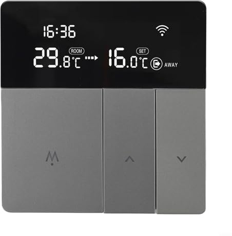 Thermostat WiFi programmable pour système de chauffage domestique | Compatible avec Alexa et HomeKit | pour chauffage électrique au sol, eau (3 A)