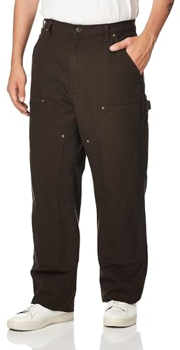 Carhartt Herren-Arbeitshose mit doppelter Vorderseite, lockere Passform, Washed Duck