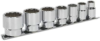 Sealey Ak2676 Socket Set 7Pc 3/8Sq Drive Whitworth