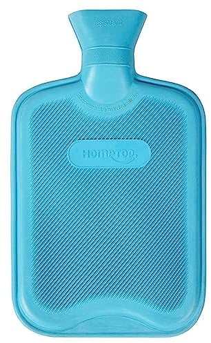 HomeTop Premium Classic Rubber Hot Water Bottle (2 Liters, Blue)