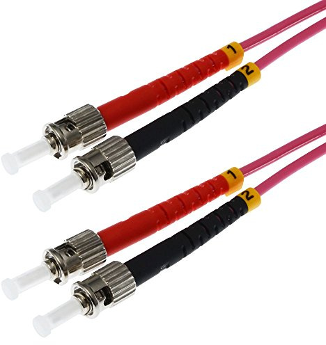 Helos 7.5m OM4 ST 7.5m 2x ST 2x ST Violett - Glasfaserkabel (7,5 m, OM4, 2x ST, 2x ST, Violett)
