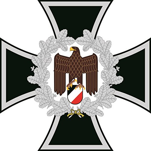 U24 Aufkleber Eisernes Kreuz mit Adler Deutschland Autoaufkleber 10 x 10 cm Sticker Konturschnitt