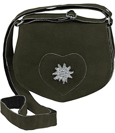 Harrys-Collection Damen mini Trachtentasche mit Edelweiß, Farben:Oliv