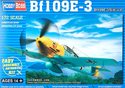 Hobby Boss 80253 Modellbausatz Bf109E-3 Fighter, Weiß