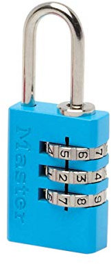 Master Lock 7620EURDCOLCC Lucchetto con Combinazione in alluminio, Multicolore(Casuale), 2 x 5.5 x 0.9 cm