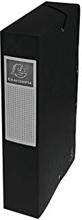 Exacompta 50601E 8er Pack Premium Sammelboxen Aufgebaut mit Gummizug 60 mm breit aus extra starkem Colorspan-Karton mit Rückenschild für DIN A4 Archivbox Heftbox Dokumentenbox Sammelmappe schwarz