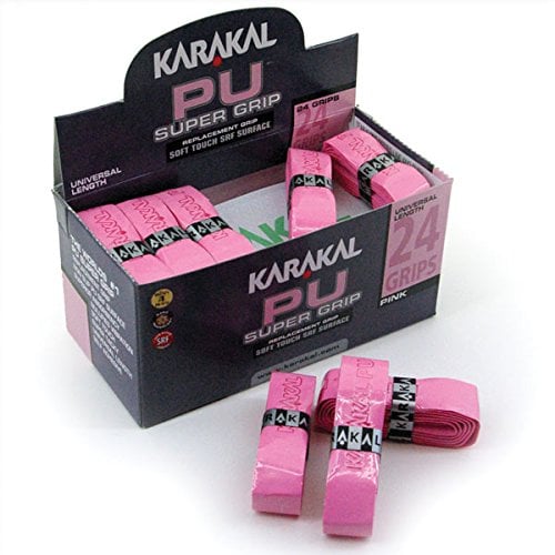Karakal, Griffband / Griff-Tape, selbstklebend, für Badminton / Squash / Tennis / Hockey / Curling, Polyurethan, ausgezeichnete Griffigkeit L rose