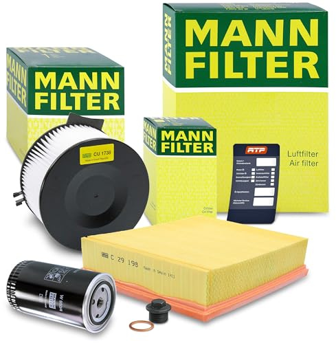 MANN-FILTER Inspektionspaket Filterset 1x Ölfilter, 1x Luftfilter, 1x | Kompatibel mit: VW TRANSPORTER T4 Bus, TRANSPORTER T4 Kasten, TRANSPORTER T4 Pritsche/Fahrgestell (70E, 70L, 70M, 7DE, 7DL