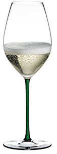 RIEDEL Verre à champagne Fatto A Mano 4900/28G avec pied vert, cristal