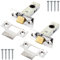 2X Nickel Internal Door Latches - 64mm 2½ - Silver/Chrome Finish Interior Mortices