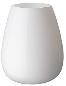 Villeroy und Boch Drop Kleine Vase Arctic Breeze, 12 cm, Glas, Weiß
