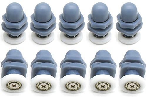 YUANQIAN Rodillos para puerta de ducha, corredores, poleas de 20 mm, juego de 10 piezas de repuesto para baño