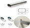 Oval Wardrobe Rail Polished Chrome Hanger Pole Closet, Hanging Rails and Fittings for Clothes (900mm (0.9m) ~35.4″)