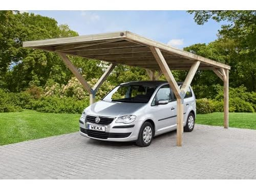 Weka Y-Flachdach Carport ohne Dachplatten