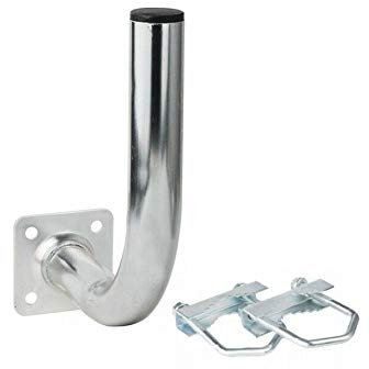 Geländerhalterung SAT Halterung Balkon Halter L300 mit 2 Schellen Wandabstand 30cm