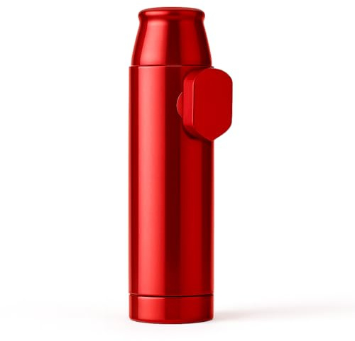 iSnuff Tragbarer Aufbewahrungsspender Auslaufsichere Metallflasche (Rot)