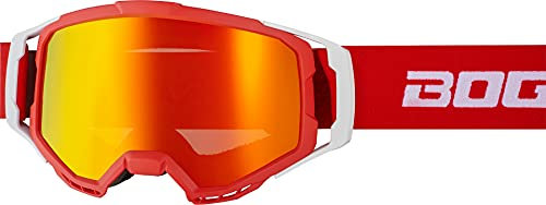 Bogotto B-1 Motocross Brille, rot/weiß, Einheitsgröße