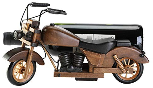JMYSD Wine Rack Creative Wooden Motorcycle Wine Bottle Holder Retro Wine Bottle Holder Bar Or Kitchen Decor Tabletop Wine Stands