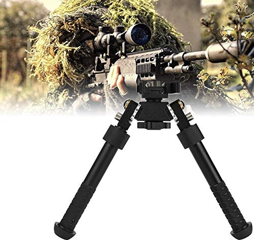 V8 Bípode De Tiro, 360 Grados Giratorio CNC Soporte De Rifle Qd Tactical Picatinny Heavy Duty Plegable Pies De Pie, para 20-23 Mm Carril De Guía Ajustable