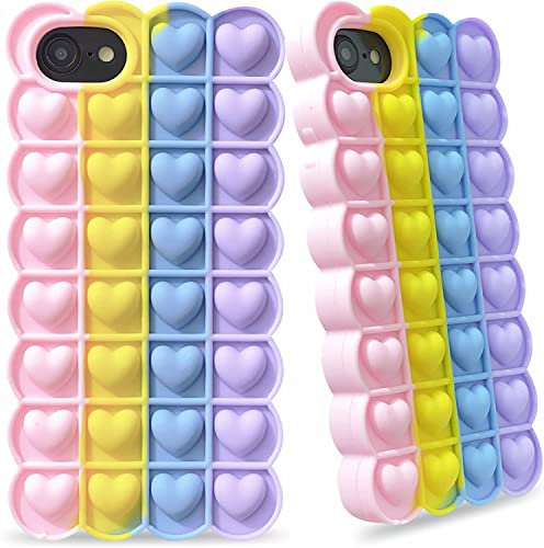 Poppets Phone Case, Pop iPhone 7 Case, iPhone 8 Case Poppet, Pop iPhone Case, Fidget Phone Case for iPhone 6 7 8 SE2020, Poppet iPhone 6s Phone Case Anxiety Stress Relief Shockproof Silicone Case