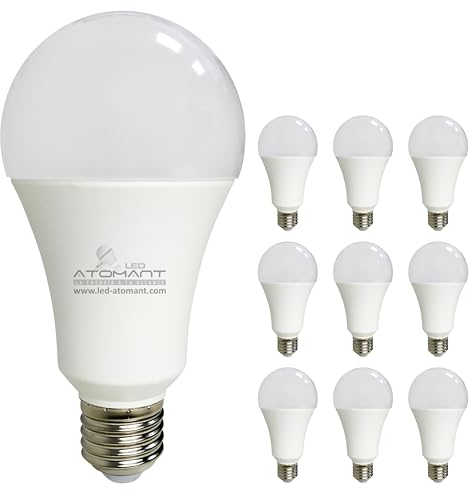 LED ATOMANT Packung mit 10 LED Lampe E27 A70 15W, Farbe Kaltweiß, 1350 Lumen, Nicht dimmbar, Äquivalenz 120W