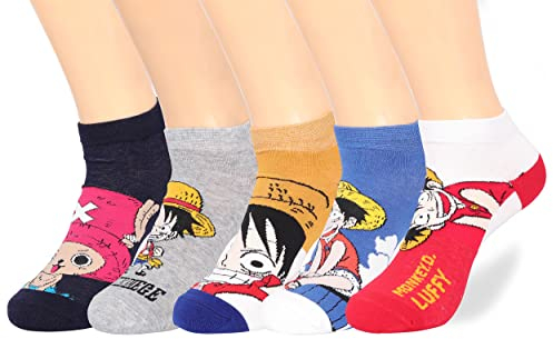 Roffatide Anime Ankle Socks 5 Pairs No Show Socks Low Cut Socks For Men Women