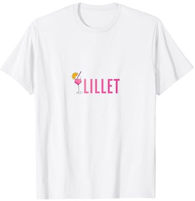 Wein & Lillet Gönner Sommer Alkohol Lillet T-Shirt, Herren & Damen, Unisex-Erwachsene, Kurzarm, T-Shirt, Weiß, S, Small