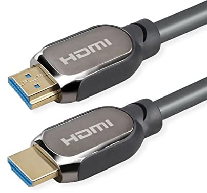 ROLINE ATC 8K HDMI Ultra HD Kabel mit Ethernet, ST/ST, schwarz, 1 m