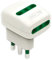 LinkLed Adattatore tripla presa, doppia presa salvaspazio bipasso 16A 250V, multipresa 90 gradi con tre uscite, spina grande massimo 1500W, 2P+T P17/11 - SPINA 2P+T 16A