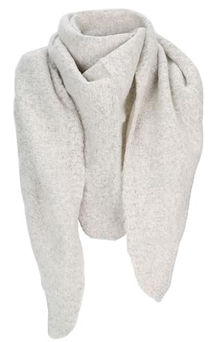 irisaa Damen Schal XXL, weiche flauschige dreieckstuch, Deckenschal Herbst Winter Dreieck Halstuch für Frauen und Mädchen, Lang Kuschelig 190 * 80cm, Schal Farben 2020:Beige