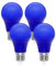 DoRight 9W Blaue LED Glühbirnen E27 - A19 blaue LED-Filament-Lampe E27 farbige Glühbirne 60W äquivalent nicht dimmbar für Hochzeit Halloween Weihnachten Party Bar Dekoration Beleuchtung (4-Pack)