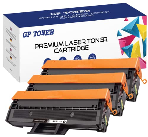 3X Toner XL Kompatibel mit Samsung Xpress M2070W M2026W M2020 M2022 M2026 M2026 M2070 M2070F M2070FW M2070W M2071FH M2071FW M2078 MLT-D111S XL, Menge:3X Schwarz