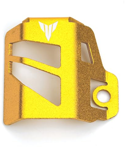 MOWOK Zubehör Für Yamaha MT 03 07 09 10 25 MT07 MT09 MT10 SP FZ09 FZ07 Motorrad Bremsflüssigkeitsbehälter Schutzabdeckung Schutz MT-07 MT-09 MT-10 MT-25 (Gold)