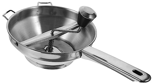 ABOOFAN 1pc Stainless Steel Masher Orange Tool Mashed Potato Presser Manual Potato Ricer Potato Tenderize Tool Double Masher Potato Ricer Press Kit to Rotate Handheld Potato Masher