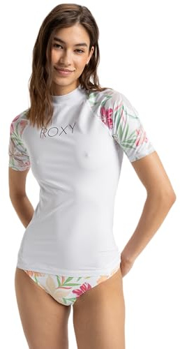 Roxy Women's Printed Short Sleeve Lycra Bright White